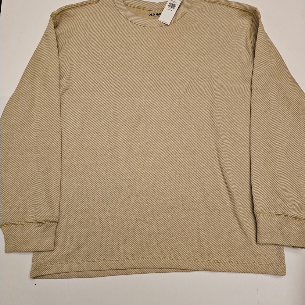 Old Navy Boys Khaki Long Sleeve Tee